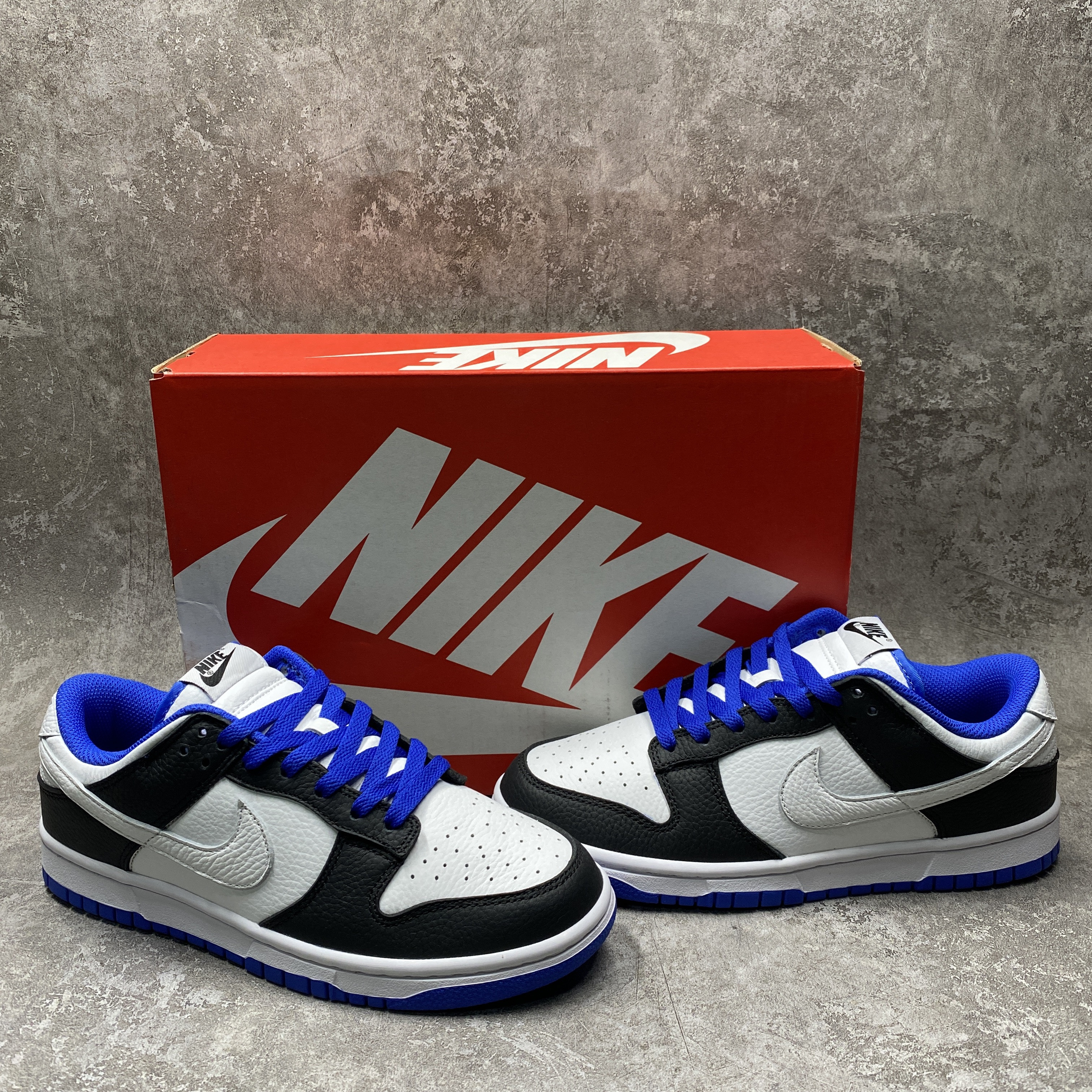 Nike Dunk Low White Black Royal