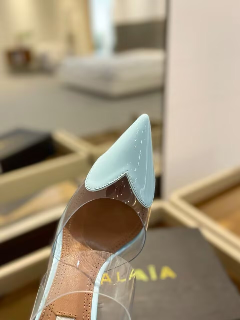 UA ALAÏA Le Coeur Mule Heart-Toe Slingback Pump 10.5cm Heel