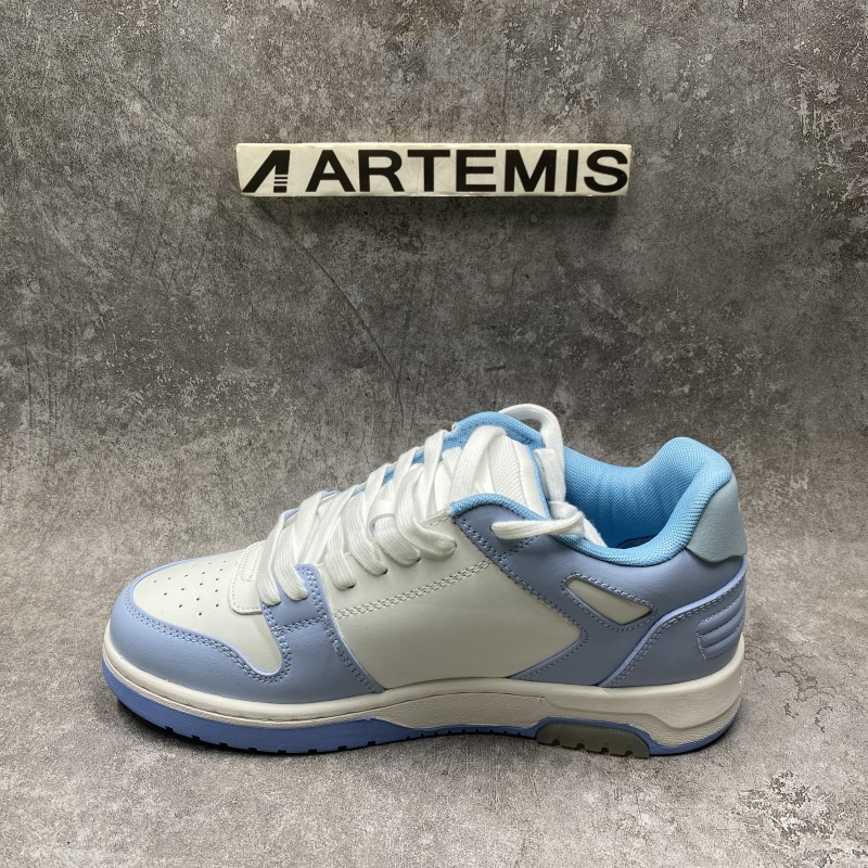OFF-WHITE OOO Low Out Of Office Calf Leather White Light Blue