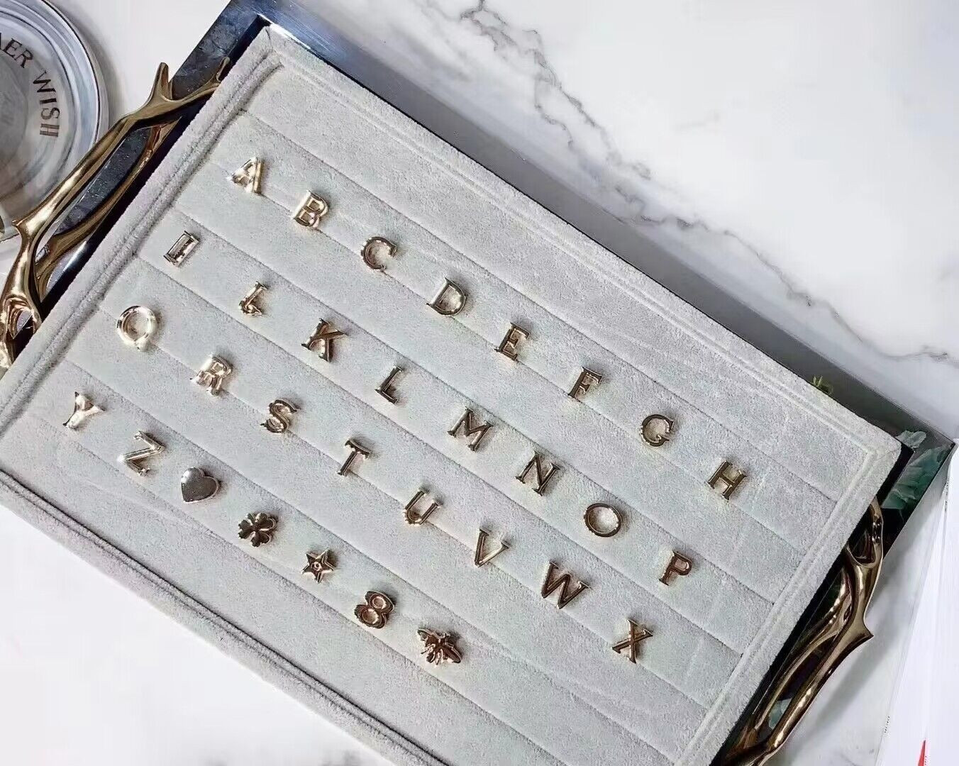 small lady D*or my abcD*or bag white 8 x 6.5 x 3 inches