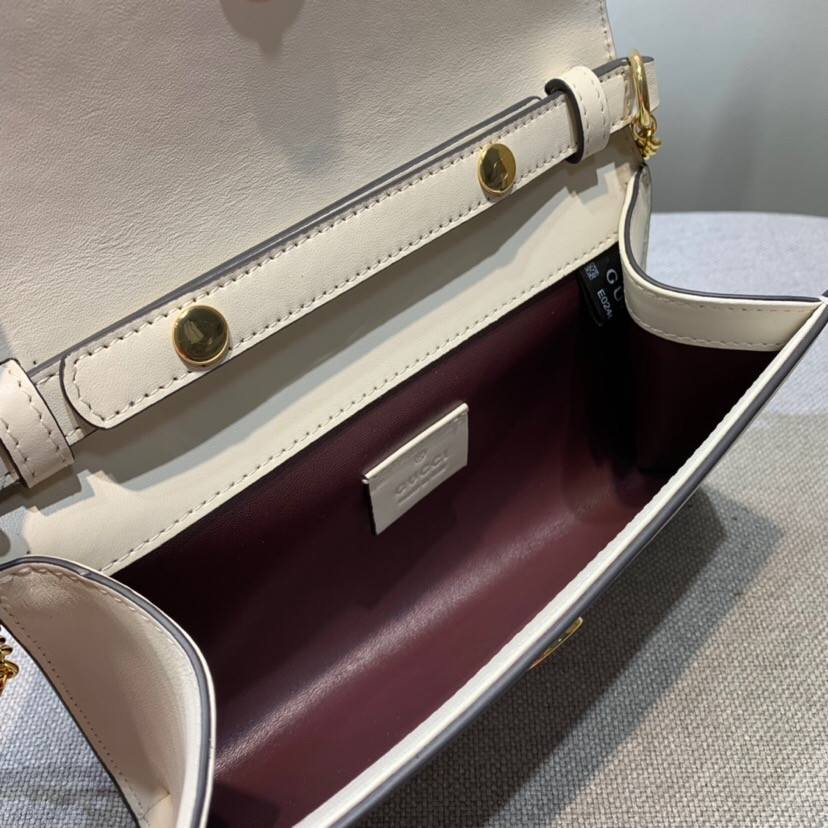 G*u*i zumi smooth leather mini shoulder bag