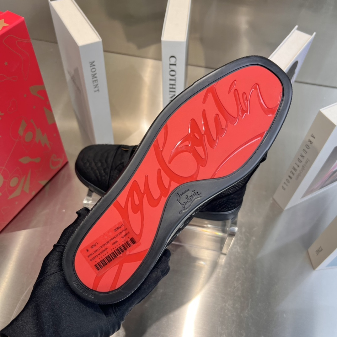 ua Ch**an louboutin high-top matte snake print version